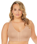 Exquisite Form Fully Seamless Wire-Free Full Coverage Bra with Front Closure - Nude Bras