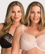 Fayreform Coral Underwire Bra 2 Pack - Black/Latte Bras
