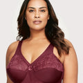 Glamorise Magiclift Original Wire-Free Support Bra - Burgundy Glamorise Magiclift Original Wire-Free Support Bra - Burgundy
