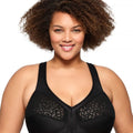 Glamorise MagicLift Wire-Free Front-Closure Racerback Bra - Black Glamorise MagicLift Wire-Free Front-Closure Racerback Bra - Black