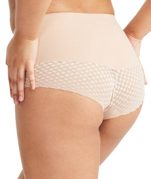Nancy Ganz Revive Lace Waisted Brief - Warm Taupe Shapewear 