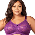 Elila Embroidered Lace Wire-Free Bra - Aubergine Elila Embroidered Lace Wire-Free Bra - Aubergine