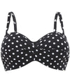 Panache Swim Anya Spot Bandeau Moulded Underwired Bikini Top - Black White
