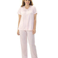 Exquisite Form Short Sleeve Pajamas - Pink Champagne Exquisite Form Short Sleeve Pajamas - Pink Champagne