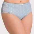 Ava & Audrey Jacqueline Full Brief with Lace - Blue/Ivory Ava & Audrey Jacqueline Full Brief with Lace - Blue/Ivory