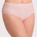 Ava & Audrey Jacqueline Full Brief with Lace - Blush Ava & Audrey Jacqueline Full Brief with Lace - Blush