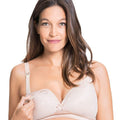 Cake Maternity Mousse Padded Plunge Wire-free Nursing Bra -  Beige Cake Maternity Mousse Padded Plunge Wire-free Nursing Bra -  Beige