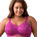 Elila Embroidered Lace Wire-Free Bra - Fuchsia Elila Embroidered Lace Wire-Free Bra - Fuchsia