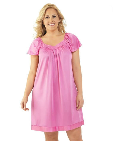 Exquisite Form Flutter Sleeve Gown - Perfumed Rose Sleep / Lounge