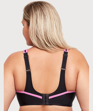 Glamorise No-Bounce Camisole Sports Bra - Black/Pink Bras 