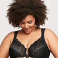 Glamorise WonderWire Front-Closure Bra - Black Glamorise WonderWire Front-Closure Bra - Black