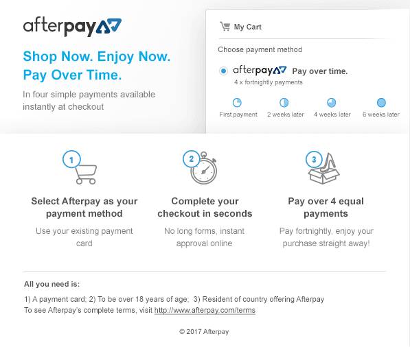 afterpay details