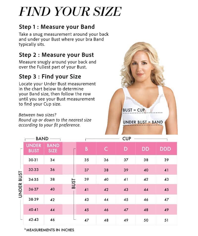 Exquisite Form Fully Front Close Wire-Free Cotton Posture Bra With Lace - Black Bras 