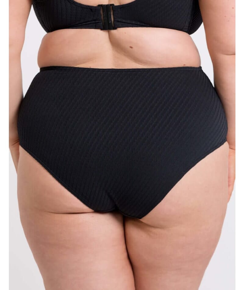 Curvy Kate Jet Set High Waist Bikini Brief -Black Swim 