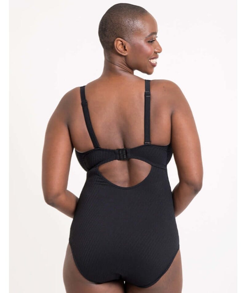 Curvy Kate Jet Set Multiway Plunge Swimsuit - Black Swim 