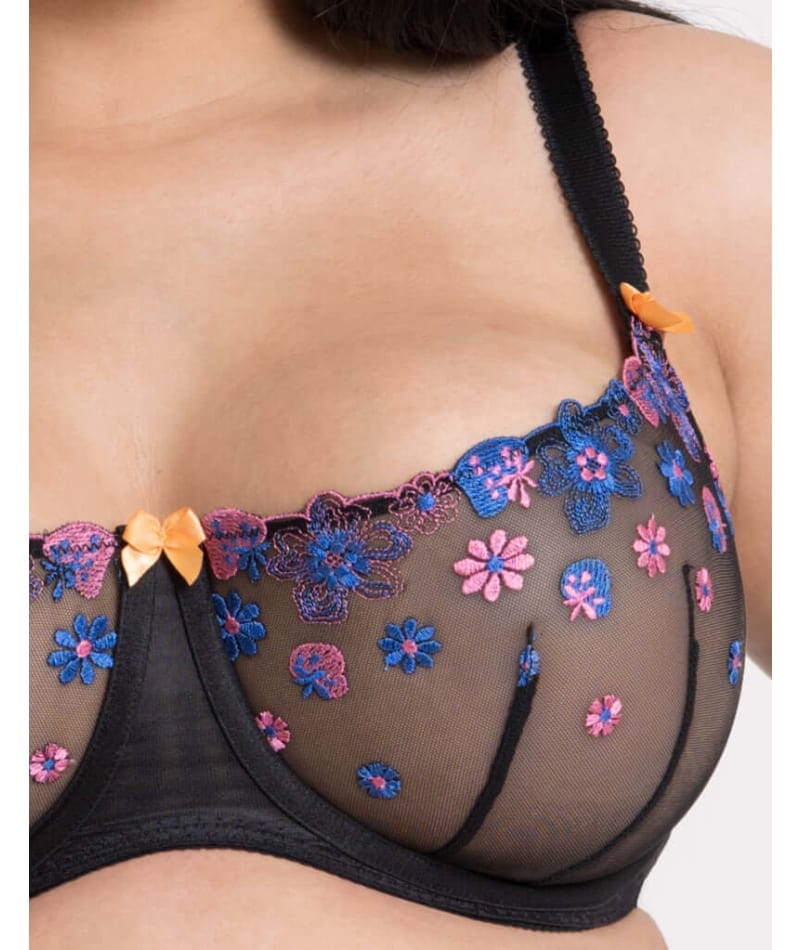 Curvy Kate Strawberry Crush Balcony Bra - Black Multi Bras 