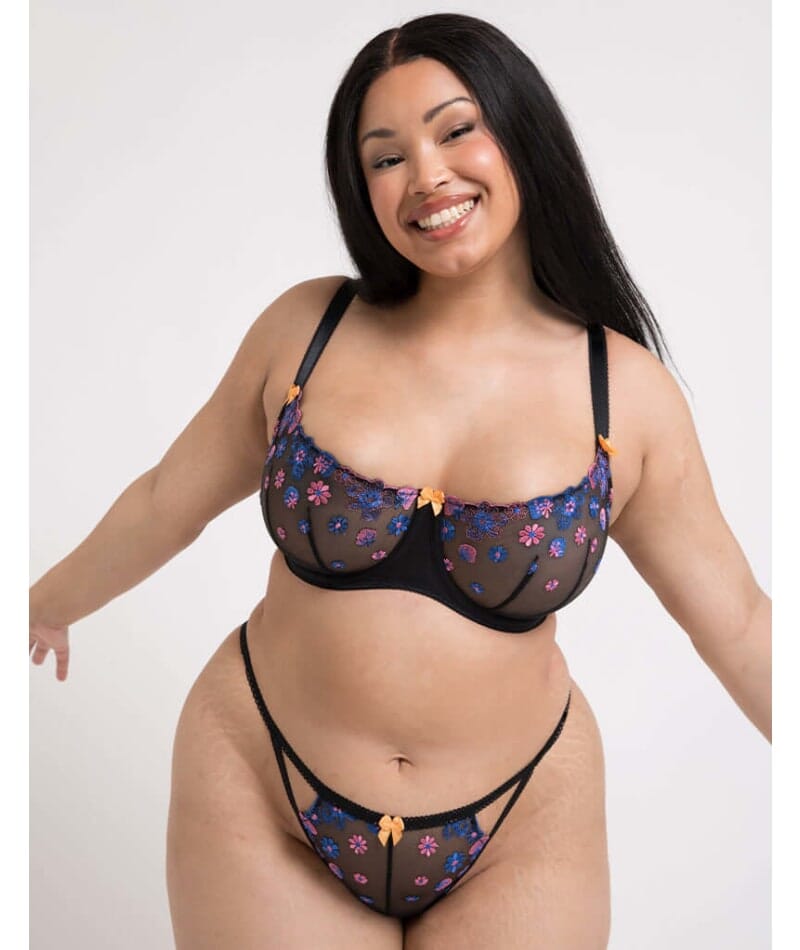 Curvy Kate Strawberry Crush Balcony Bra - Black Multi Bras 