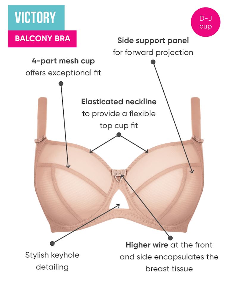Curvy Kate Victory Balcony Bra - Latte Bras 