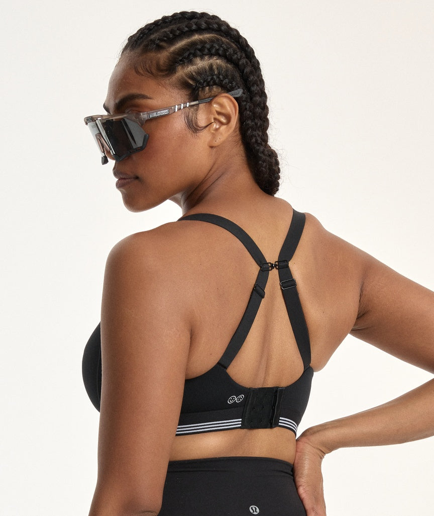 Nala Sporty Support Wirefree Bralette Bra - Licorice/Snow Cone