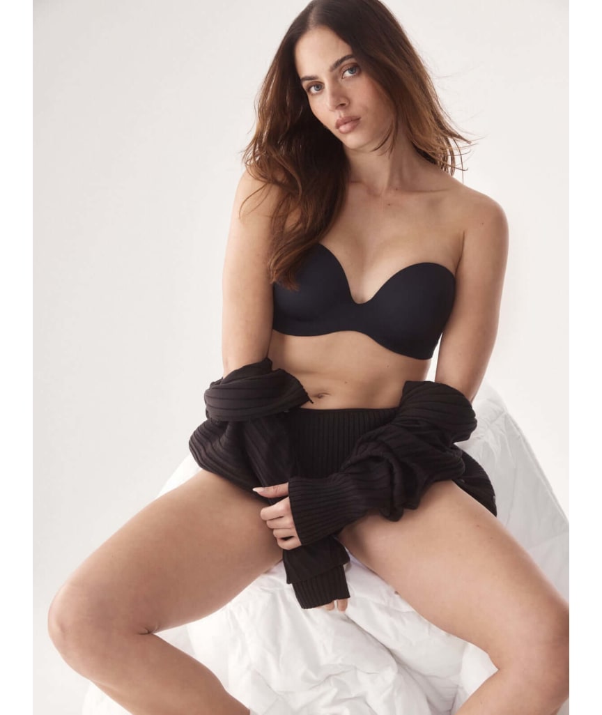 Finelines Attitude Full Figure Strapless Bra - Black