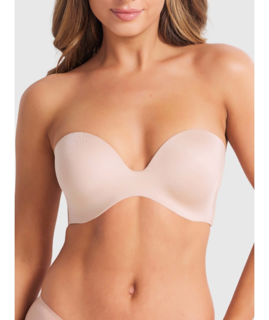 Finelines Attitude Full Figure Strapless Bra - Caramel