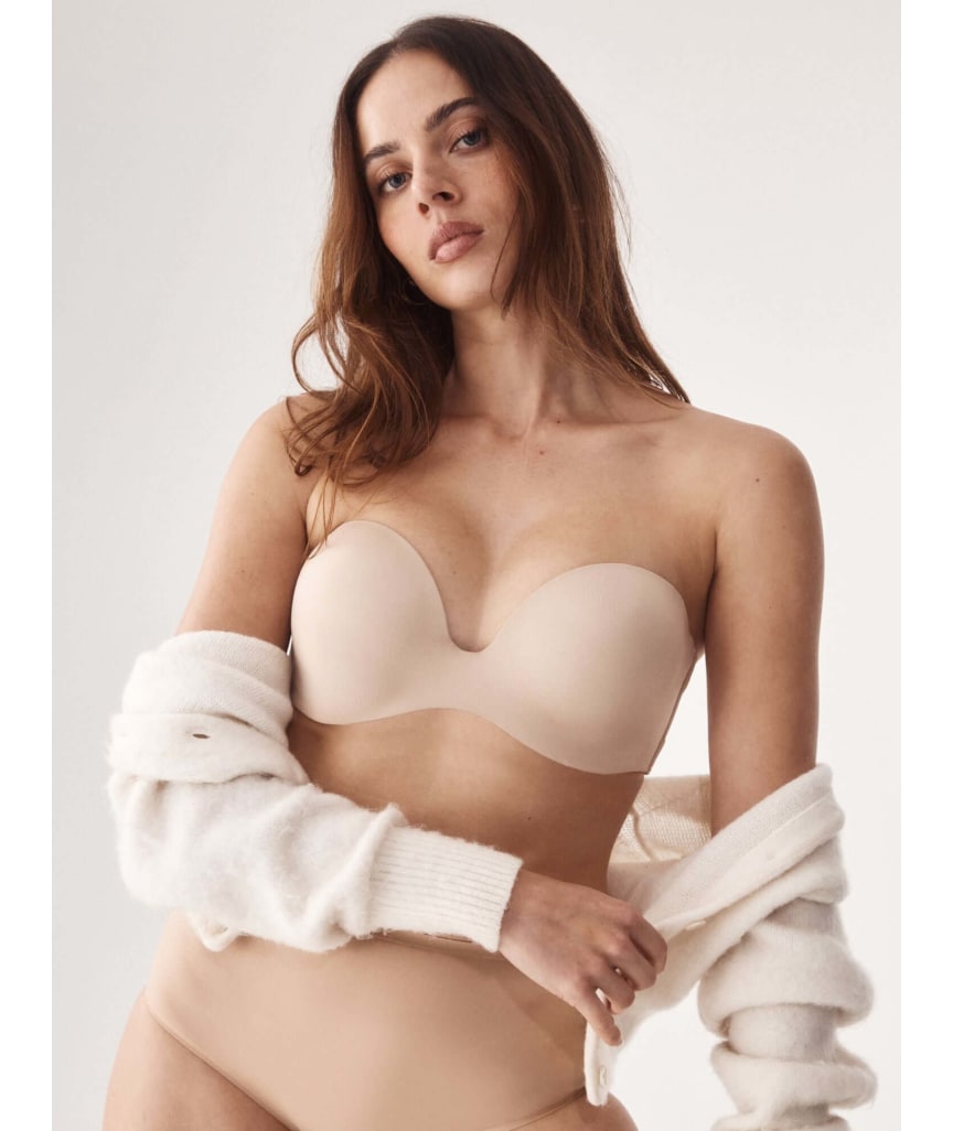 Finelines Attitude Full Figure Strapless Bra - Caramel