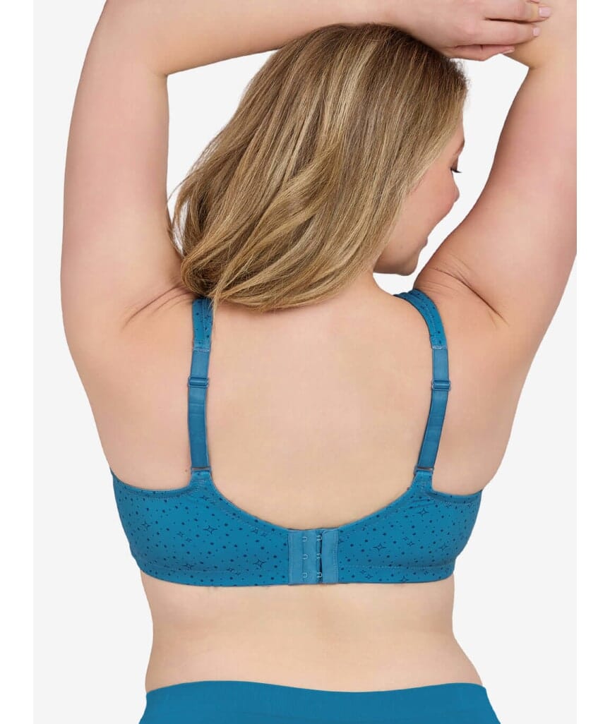 Leading Lady Brigitte Molded Padded Seamless Wire-free Bra - Cosmic Blue Print Bras 