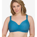 Leading Lady Brigitte Molded Padded Seamless Wire-free Bra - Cosmic Blue Print