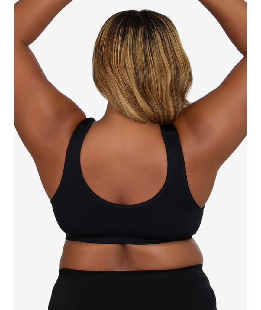 Leading Lady Laurel Wire-free Front Close Comfort Bra - Black Onyx