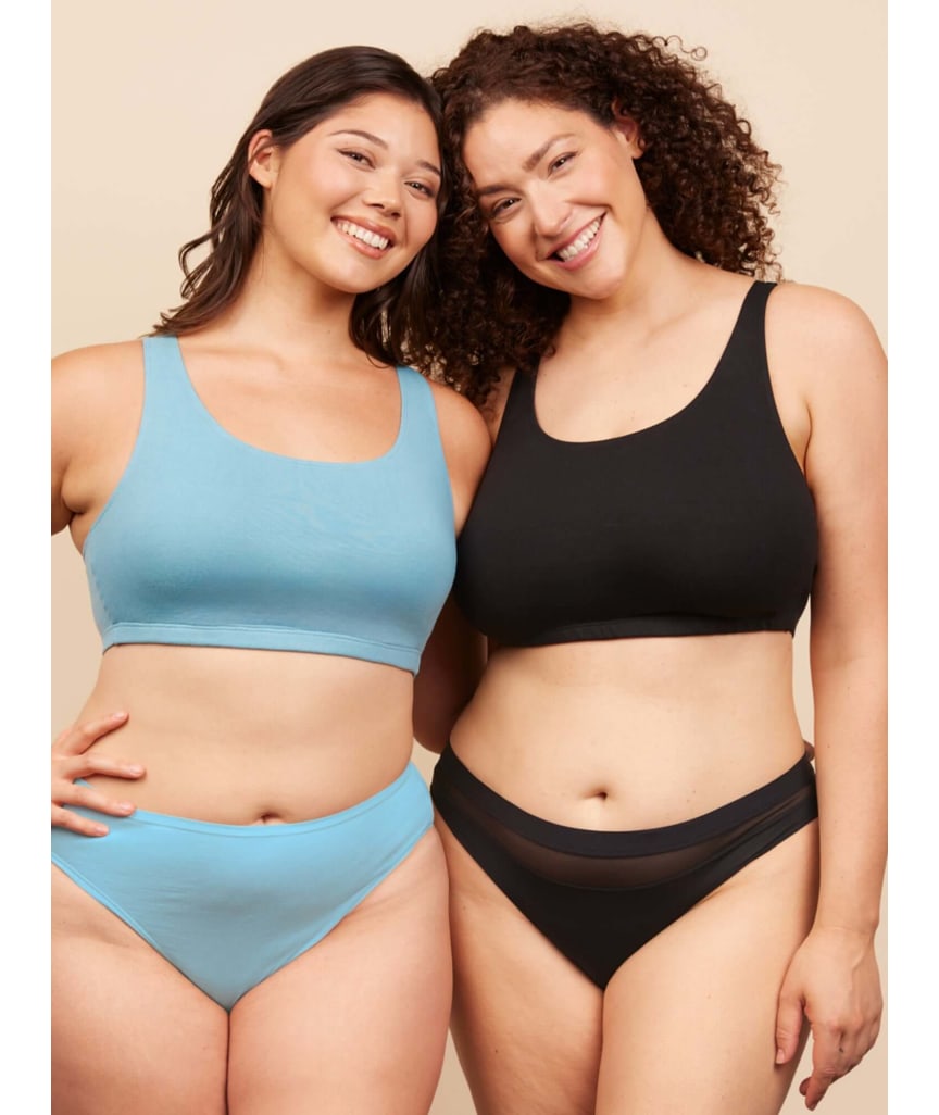 Leading Lady The Serena Wire-free Crop Top - Sea Glass Blue