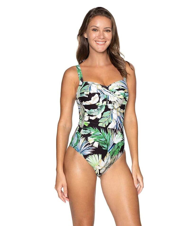 Nip Tuck Kakadu Joanne Twist Front A-DD Cup One Piece Swimsuit - Black Swim 