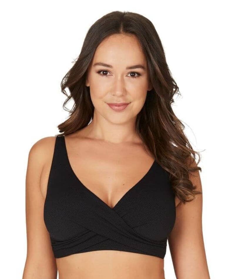 Nip Tuck Must Haves Loiuse Cross Front Bikini Top - Black Swim 