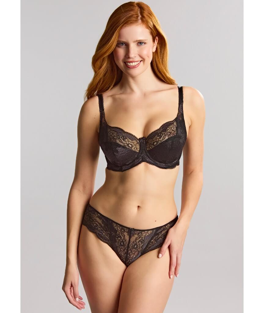 Panache Clara Full Cup Underwired Bra - Charcoal/Black