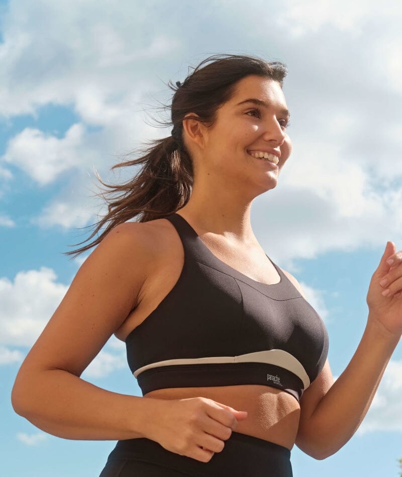 Panache Sport Freedom Wire-free Sports Bra- Black Chalk Bras 