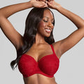 Panache Tango Lace Balconnet Underwire Bra - Scarlet