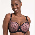 Curvy Kate Boost Heartbreaker Padded Balcony Bra - Black/Pink