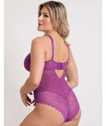 Scantilly Opulence Stretch Lace Bodysuit - Mystic Purple Bodysuits & Basques 