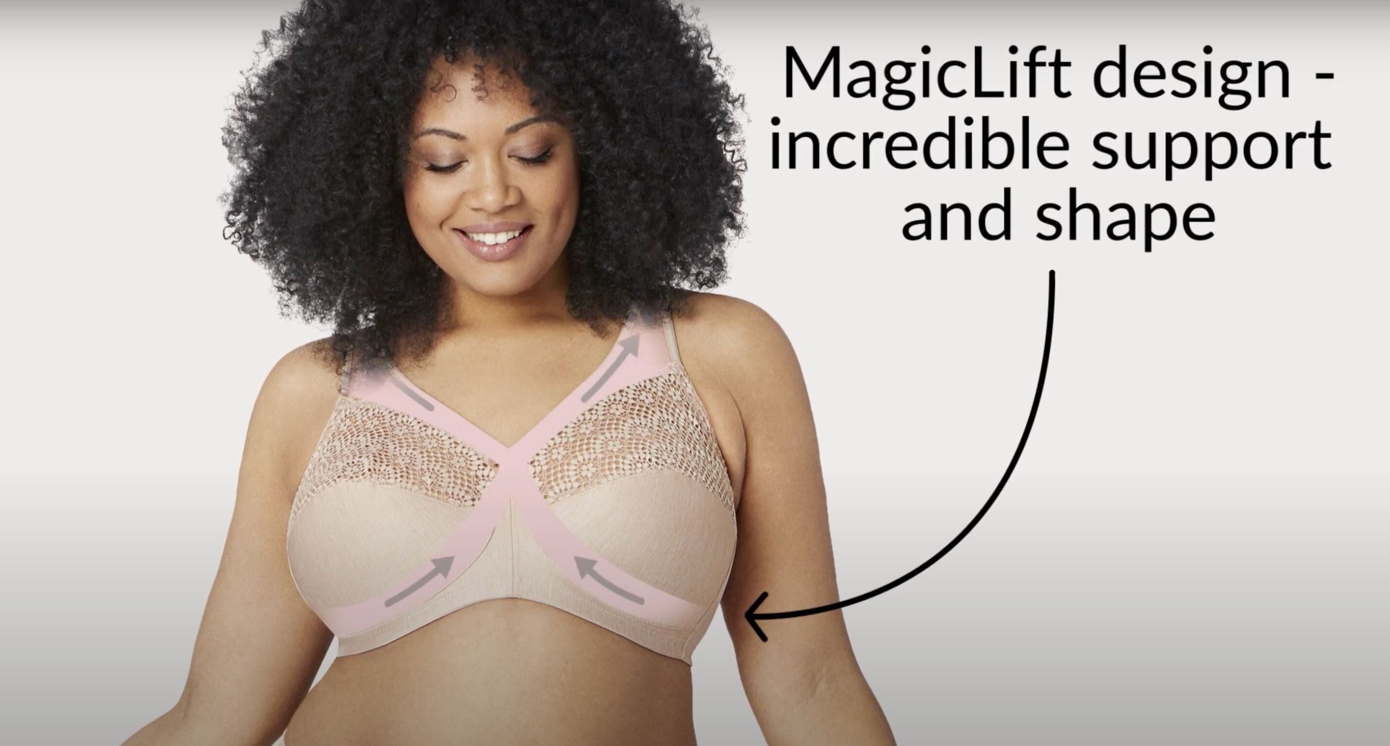 Glamorise Magiclift Moisture Control Wire-Free Bra 2 Pack - Cafe Bras 