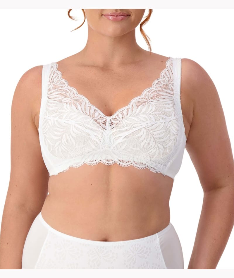 Triumph Essential Lace Wire-free Bra - White Bras 