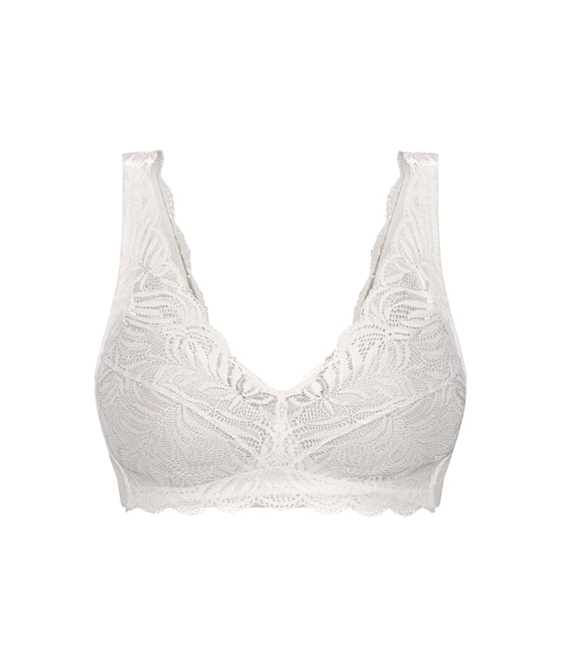 Triumph Essential Lace Wire-free Bra - White Bras 