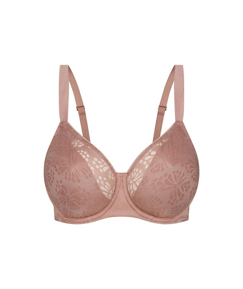 Triumph Lacy Minimizer 2 Pack Bra - Toasted Almond\Cherry Rose Bras 