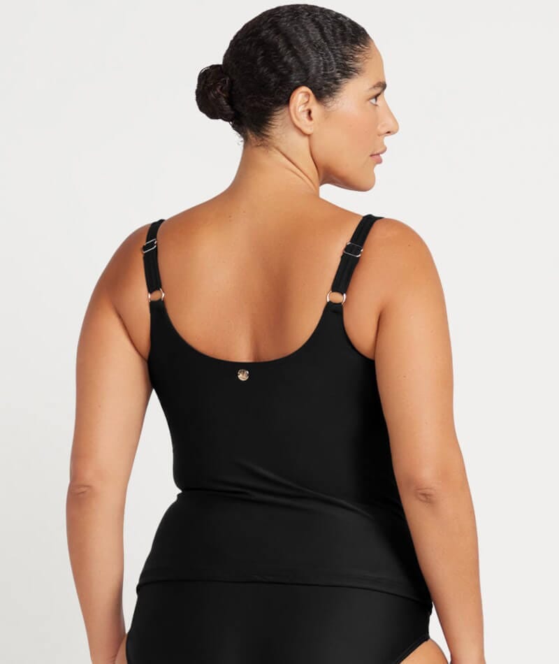 Artesands Hues Delacroix D-G Cup Wire-free Tankini Top - Black Swim 