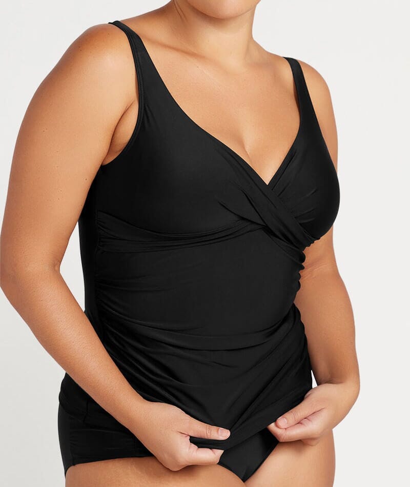 Artesands Hues Delacroix D-G Cup Wire-free Tankini Top - Black Swim 
