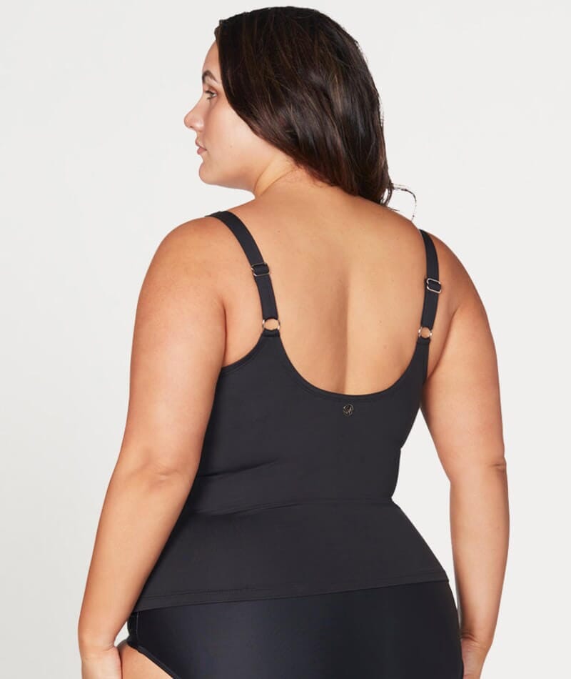 Artesands Hues Delacroix D-G Cup Wire-free Tankini Top - Black Swim 
