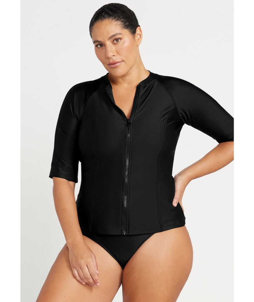 Artesands Hues Seurat Sunsafe Short Sleeve Rash Top - Black