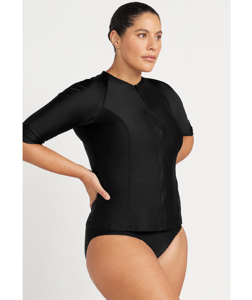 Artesands Hues Seurat Sunsafe Short Sleeve Rash Top - Black