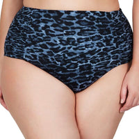 Artesands Le Blu Animale Rouched Side High Waist Brief - Animal Blue