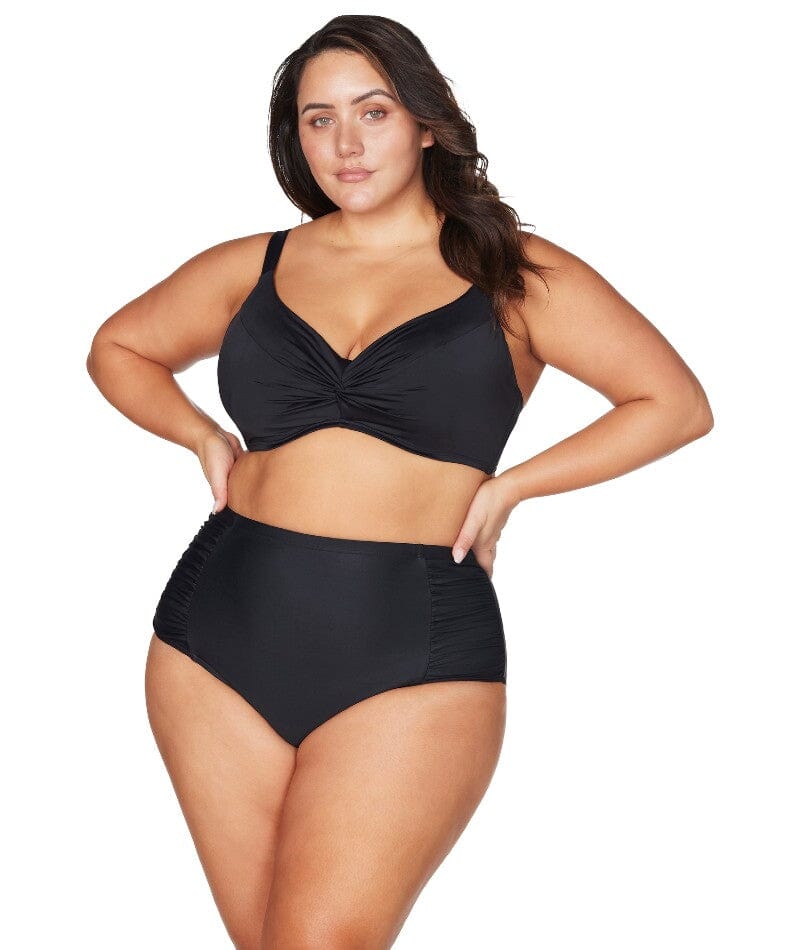 Artesands Hues Botticelli High Waist Swim Pant- Black Swim 