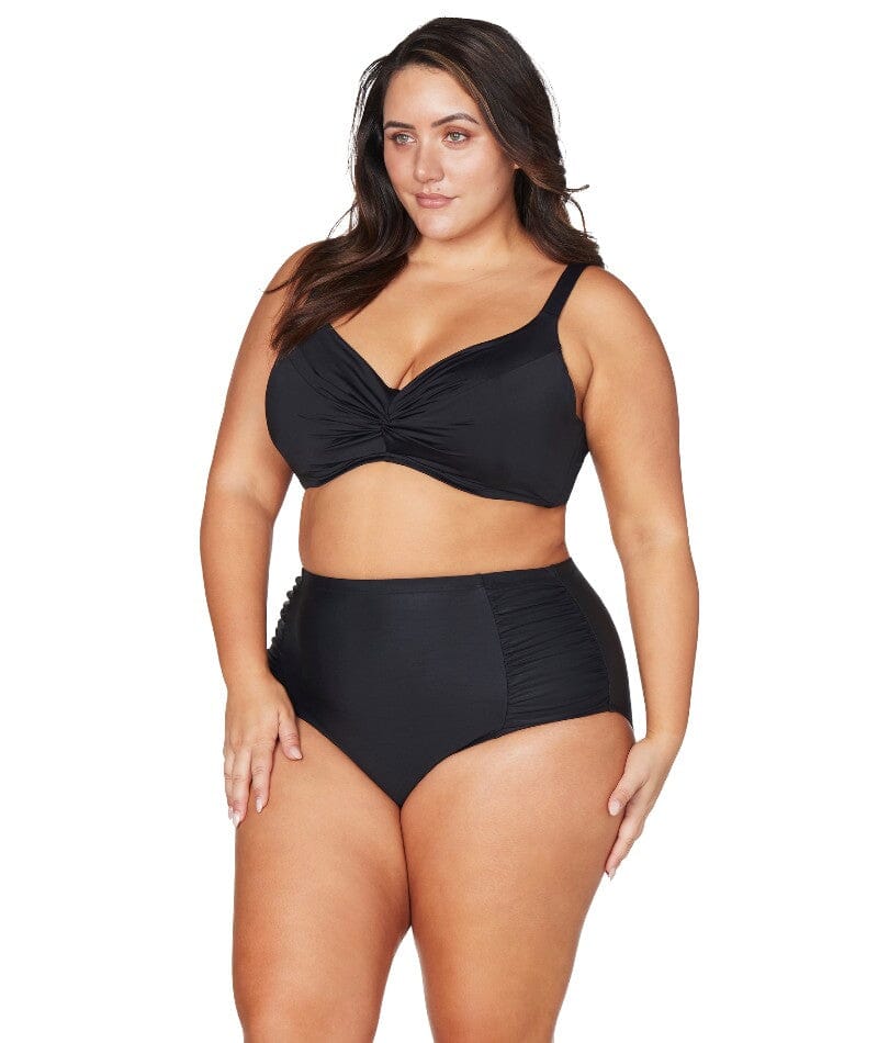 Artesands Hues Botticelli High Waist Swim Pant- Black Swim 