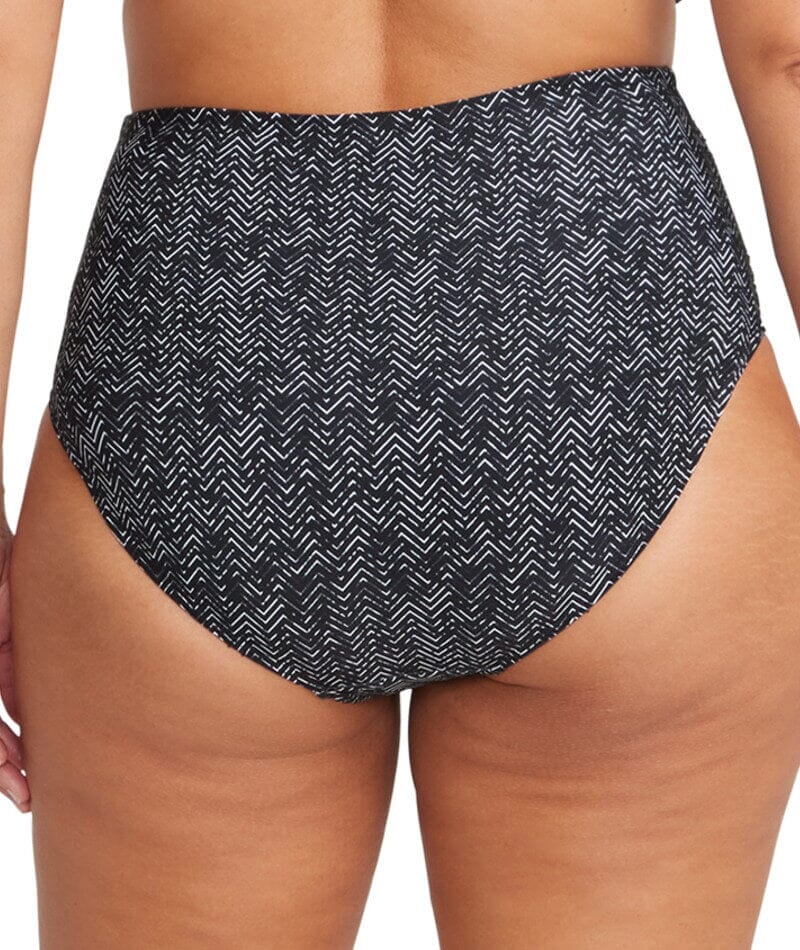 Artesands Zig Zag Botticelli High Waist Swim Brief - Black Swim 